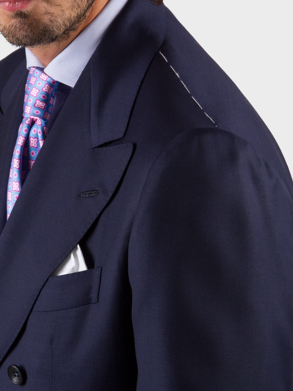 Синий двубортный пиджак — изображение 3