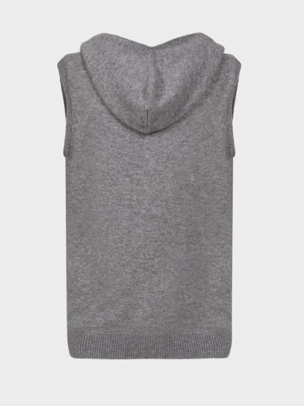 Кашемировая безрукавка с капюшоном
