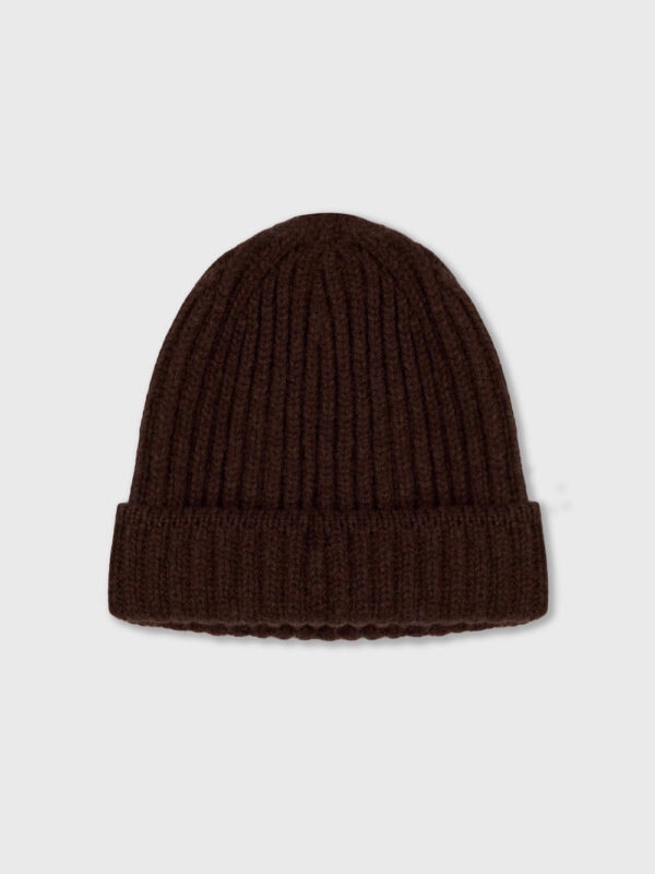 Коричневая кашемировая шапочка